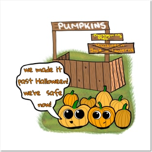 Naive Pumpkins Posters and Art